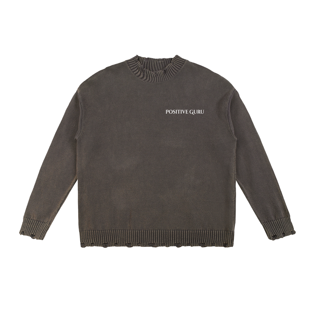 Vintage Washed Hand-Frayed Sweater
