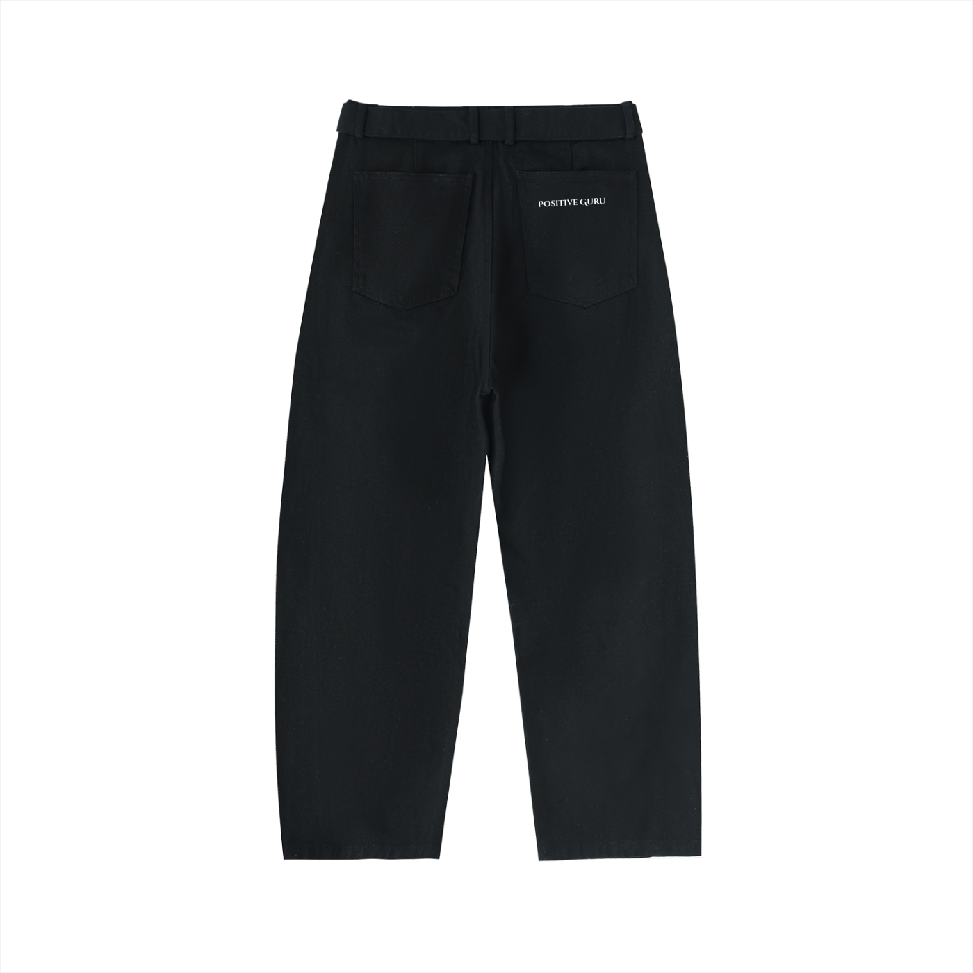 Belted Barrel-leg Chino Pants