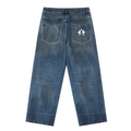 Vintage Wash Baggy Denim Jeans