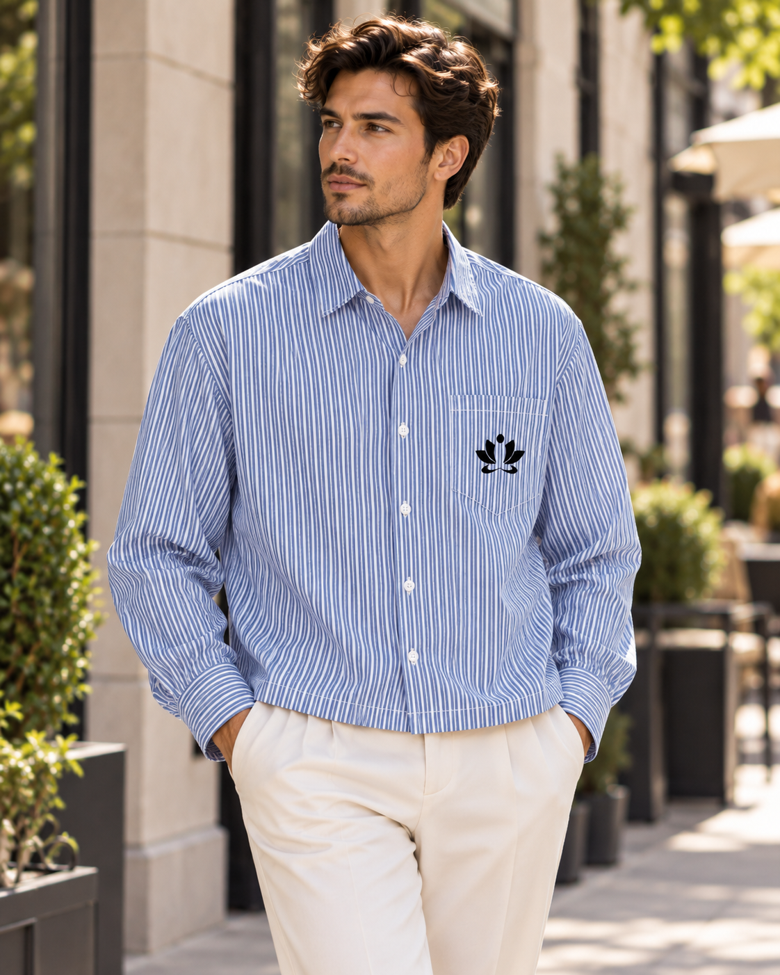 Men's Awareness Boxy Striped Shirt --3 Colors