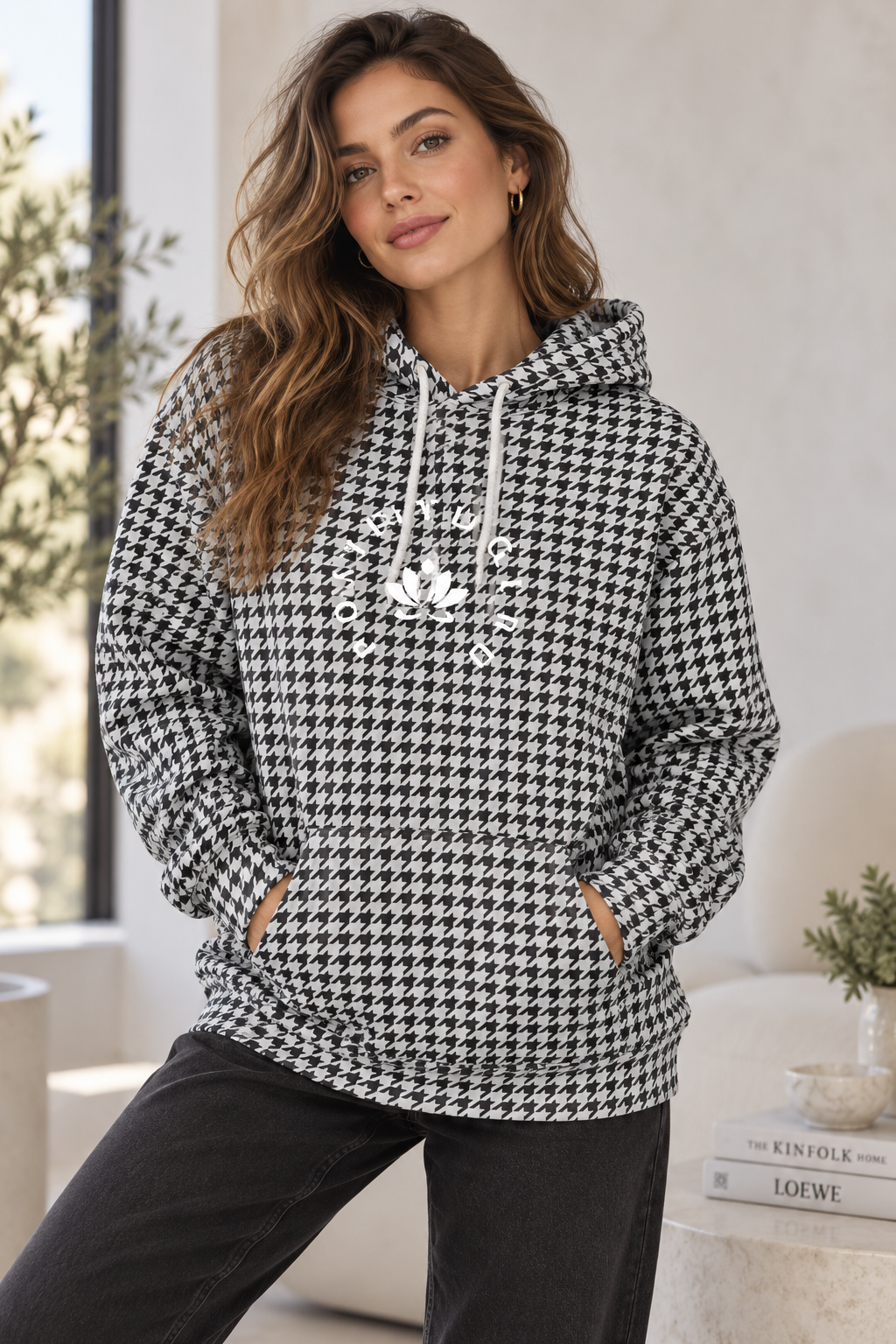 Women's Positive Guru Houndstooth Hoodie
