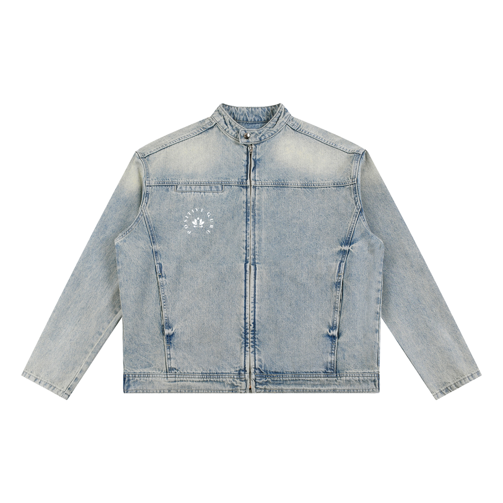 Manifesto Vintage Wash Zip Denim Jacket