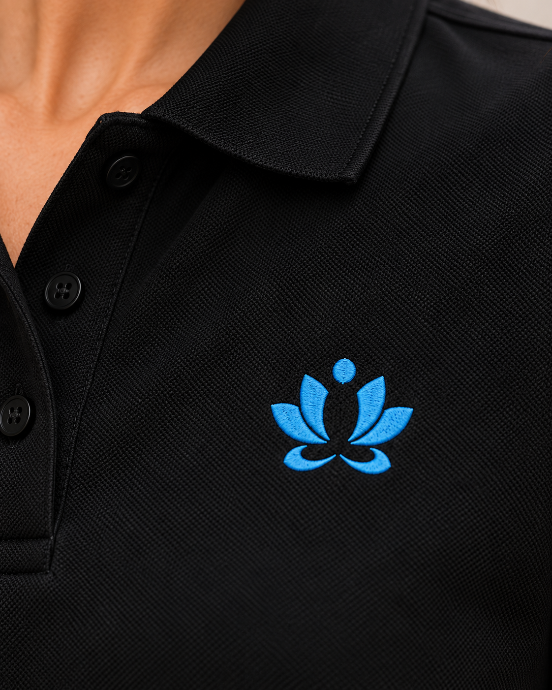 Awareness Women’s Pique Polo Shirt Black Color