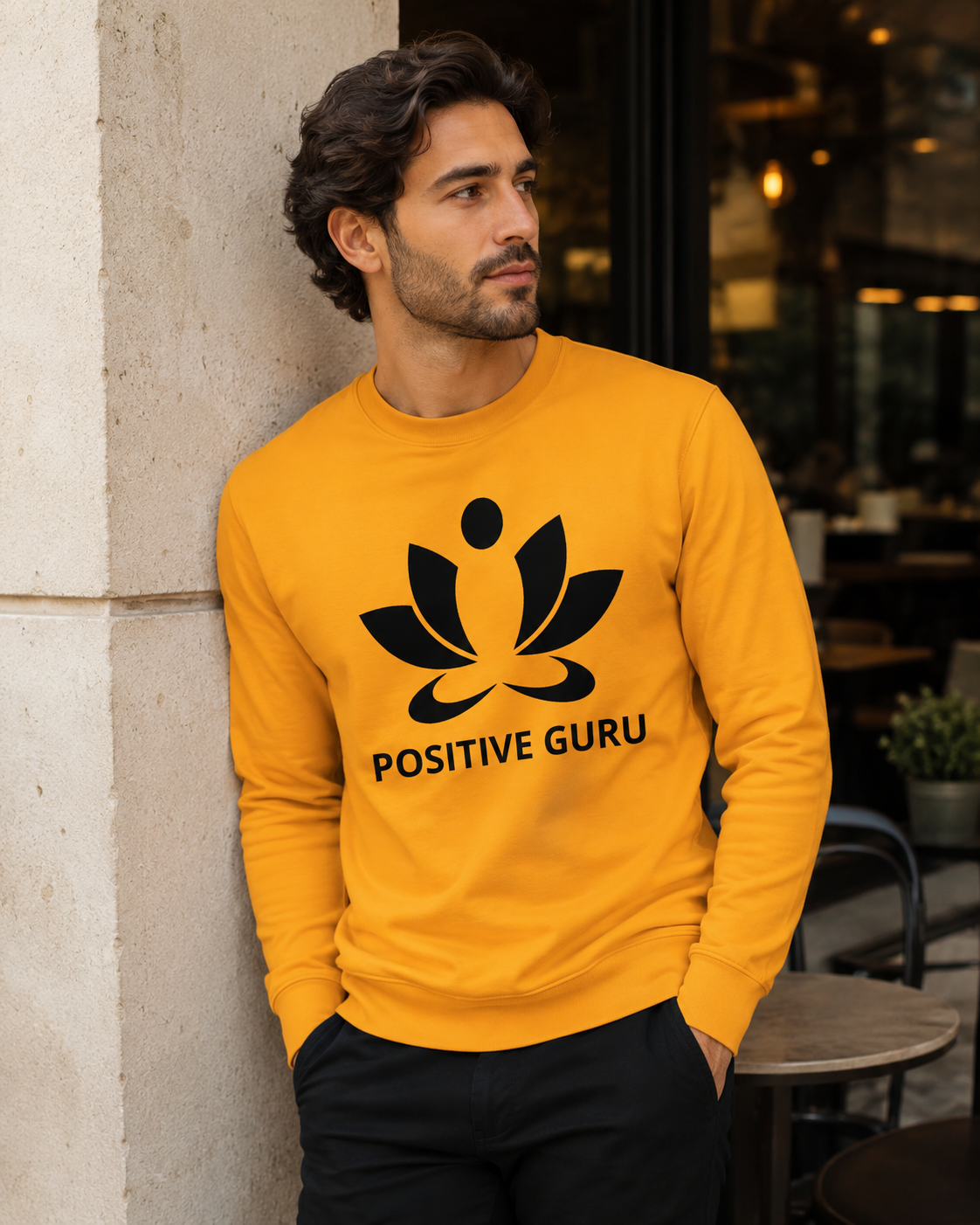 (LIMITED BLACK) Seventh Chakra Essential Sweatshirt Gold