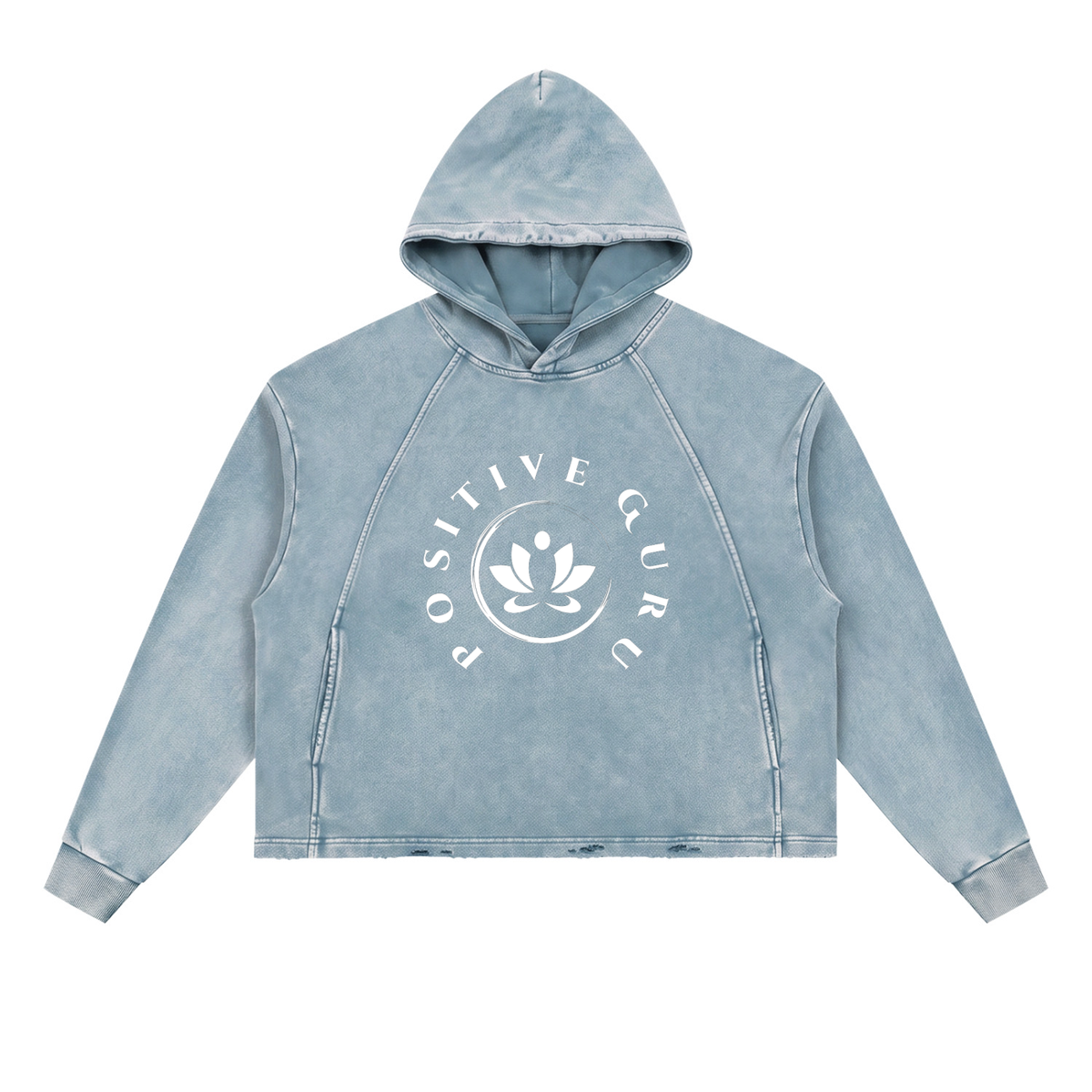 Vintage Washed Frayed-Hem Hoodie 3 Colors