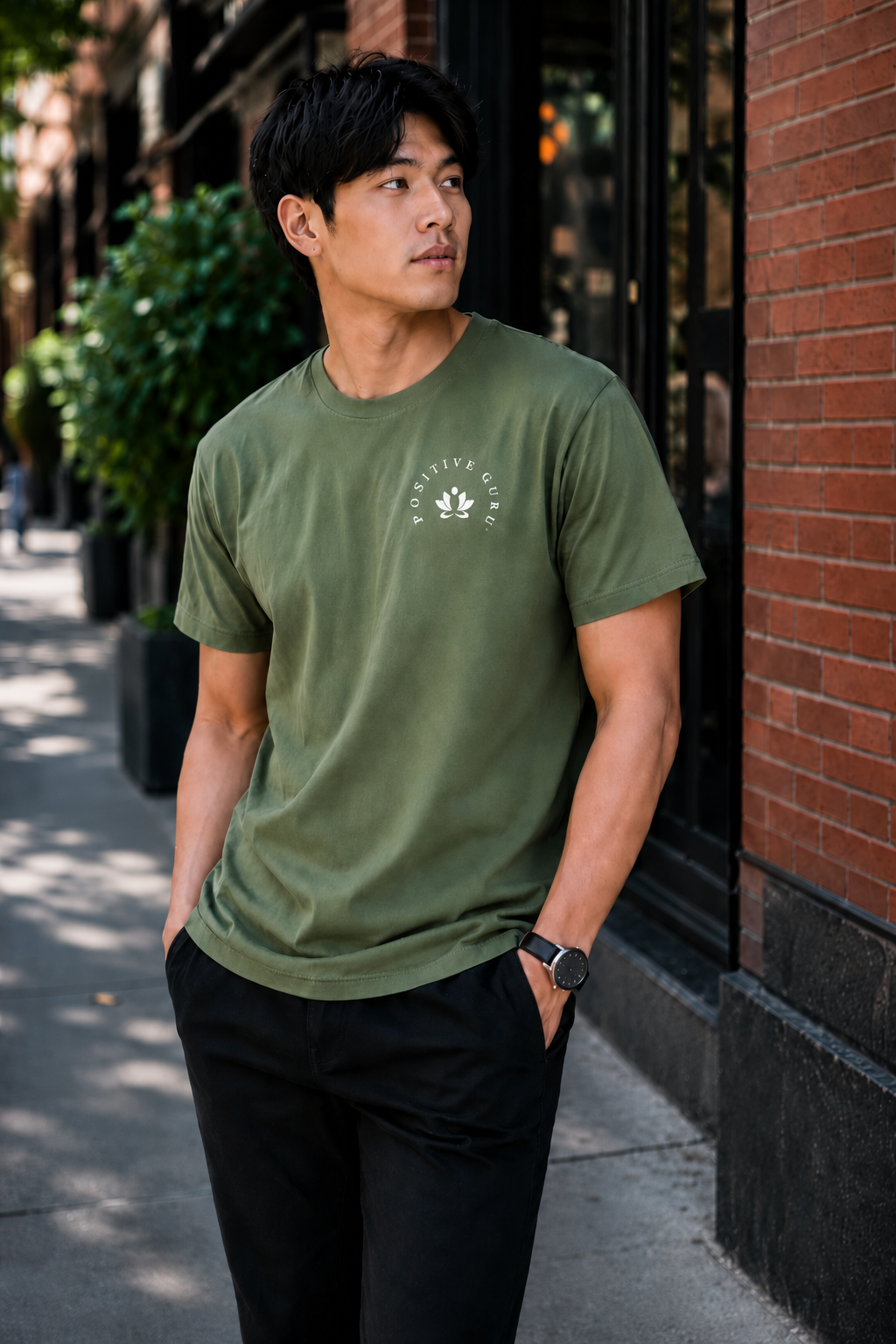 Men's Manifesto Fitted T-Shirt Military Green