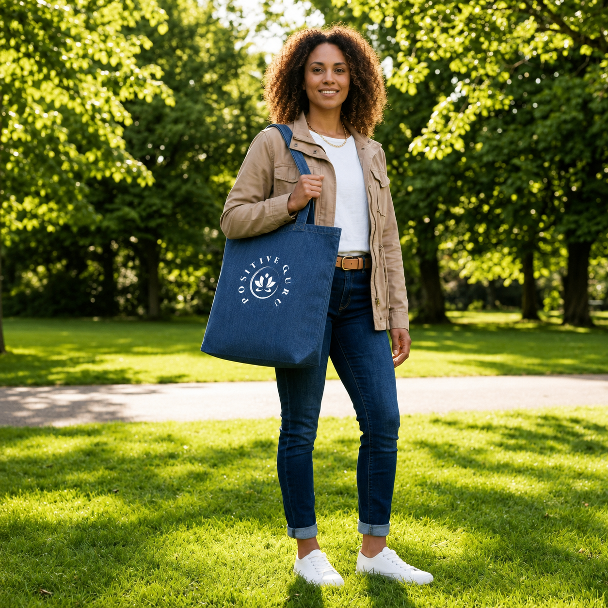Awareness Organic denim tote bag