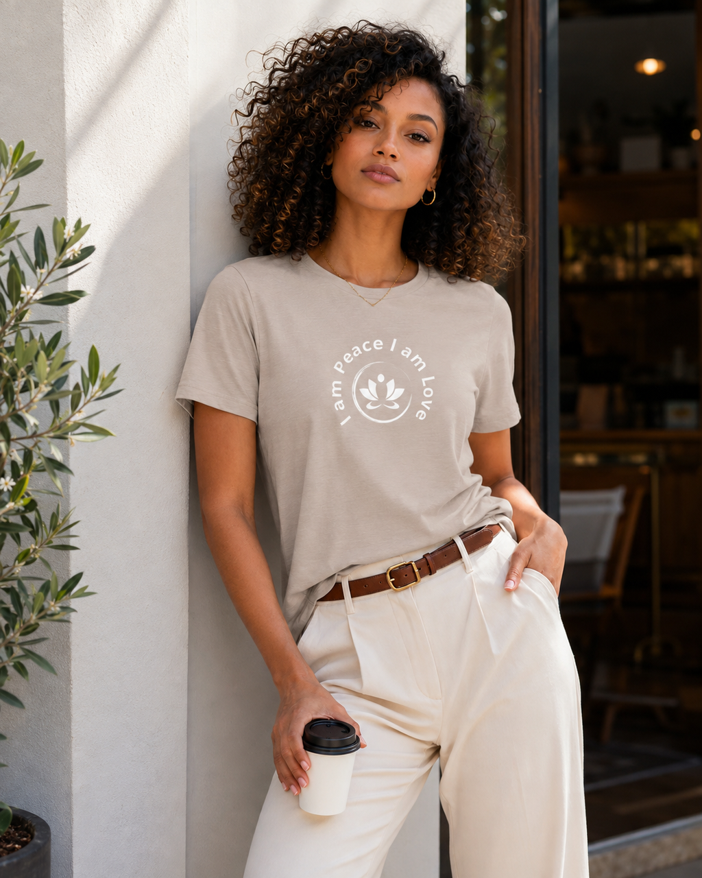 Profound Clarity Women's Relaxed T-Shirt Heather Stone | [ Relaxed Fit]