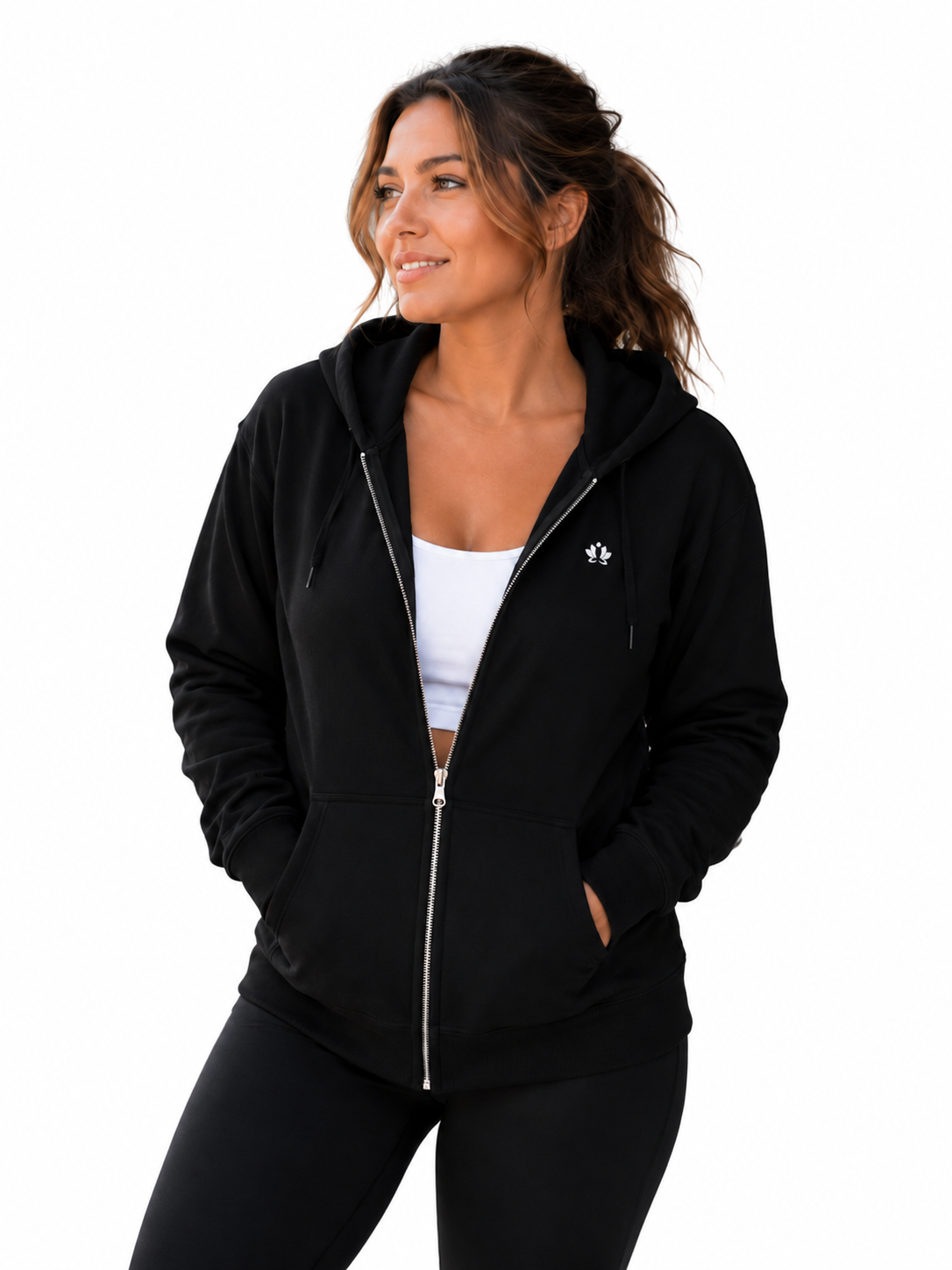 Women's minimal Awareness Heavy Blend Zip Up Hoodie