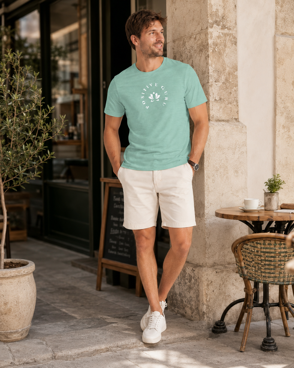 Manifesto Tee Prism Blue | [ Classic Fit]