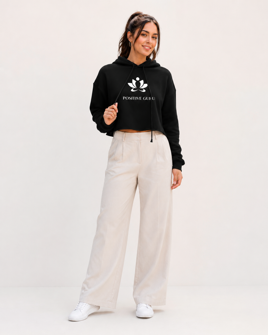 Seventh Chakra Crop Hoodie