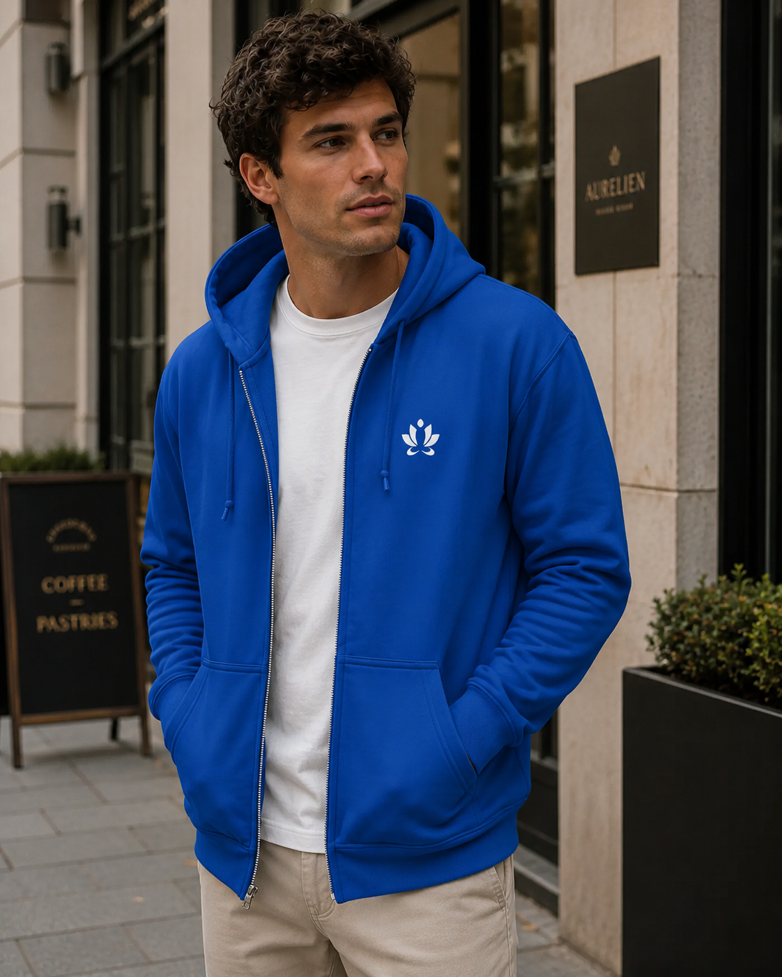 [Embroidered] Men's Awareness Heavy Blend Zip Up Hoodie