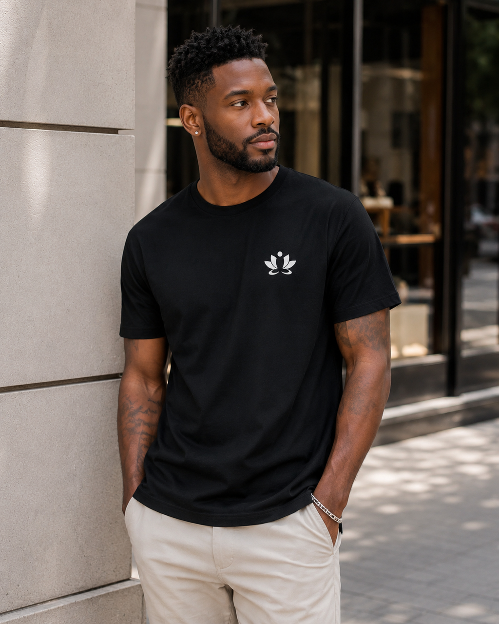 [Embroidered] Men's Awareness Fitted T-Shirt