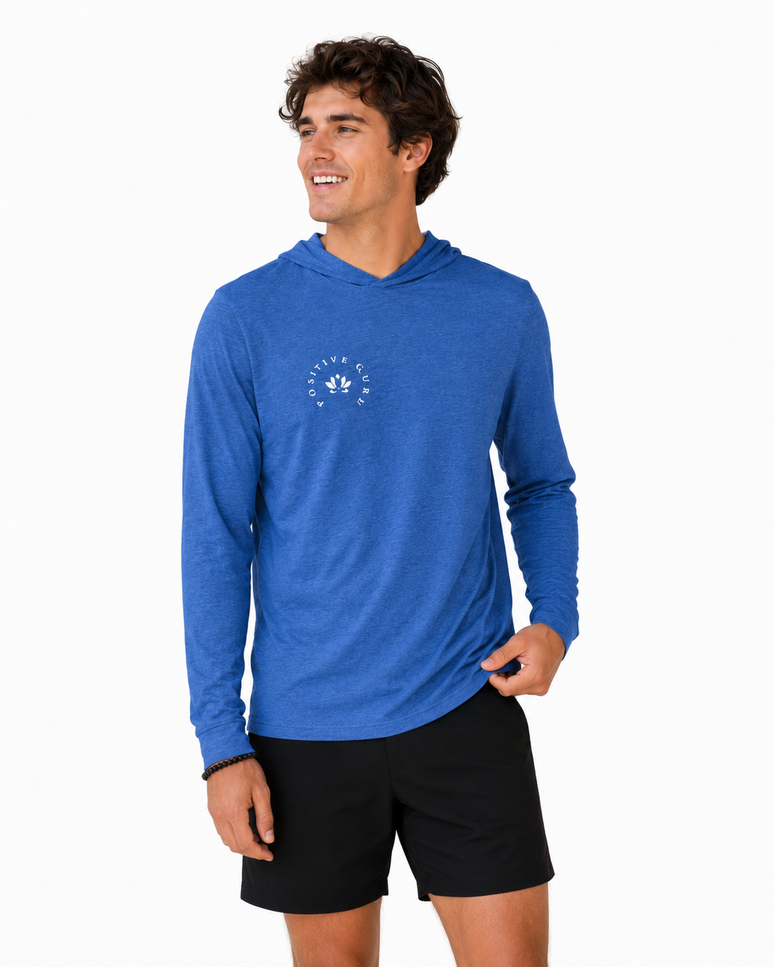 Manifesto Hooded Long-Sleeve Tee Royal Blue | [ Classic Fit]