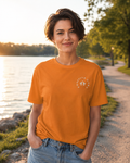 [Embroidered] Women's Manifesto Fitted T-Shirt Orange