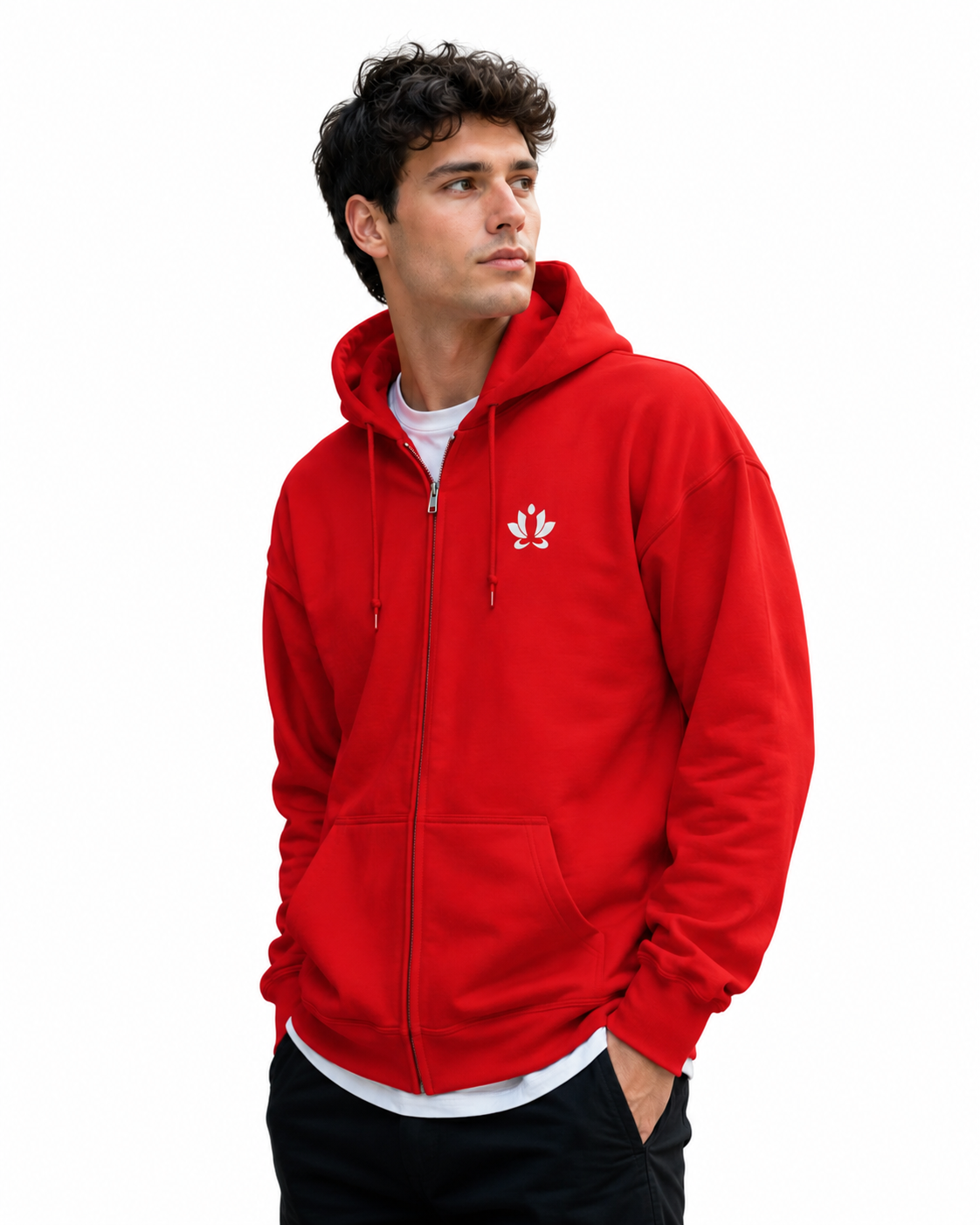 Men's Awareness Heavy Blend Zip Hoodie Red