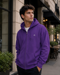 [Embroidered] Men's Awareness Heavy Blend Zip Up Hoodie Purple