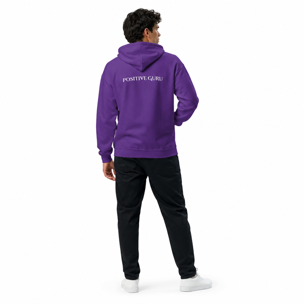 [Embroidered] Men's Awareness Heavy Blend Zip Up Hoodie Purple