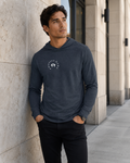 Manifesto Hooded Long-Sleeve Tee Heather Navy | [ Classic Fit]