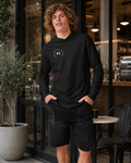 Manifesto Black Hooded Long-Sleeve Tee | [ Classic Fit]