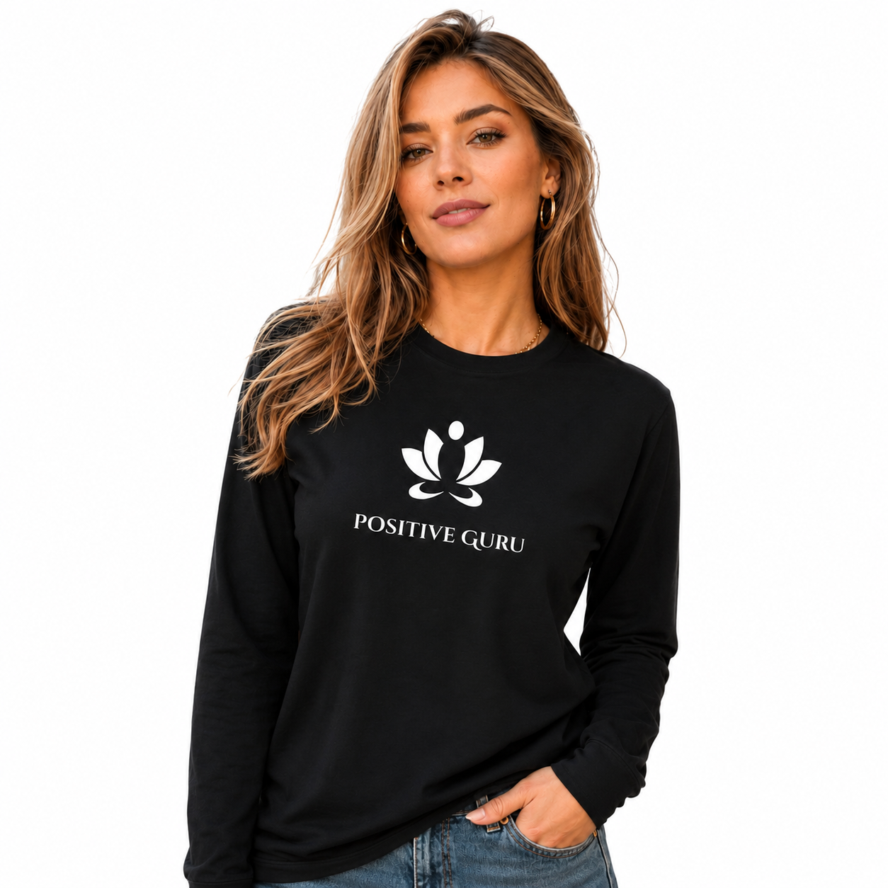 Seventh Chakra Long Sleeve Tee Black | [ Classic Fit]