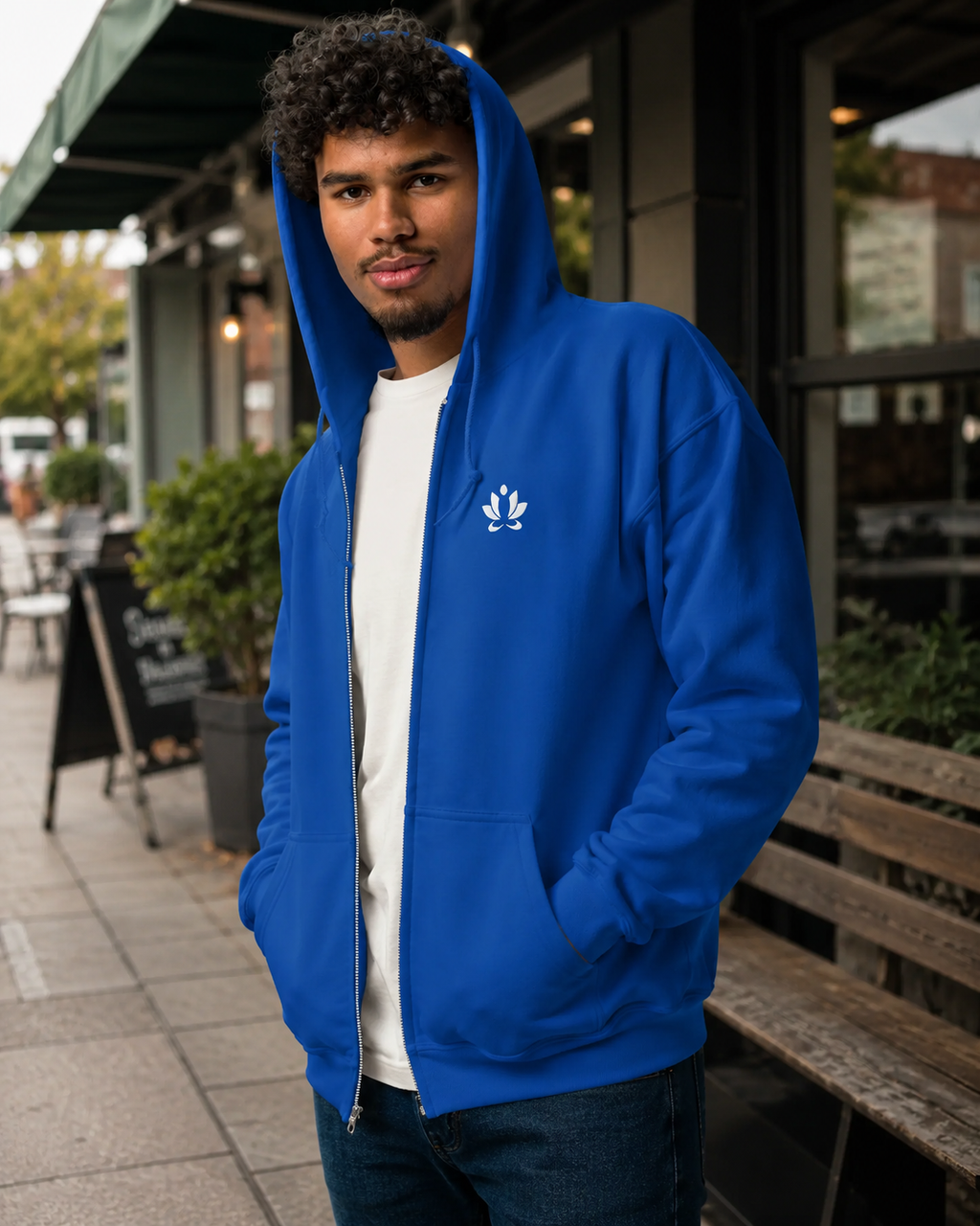 [Embroidered] Men's Awareness Heavy Blend Zip Up Hoodie