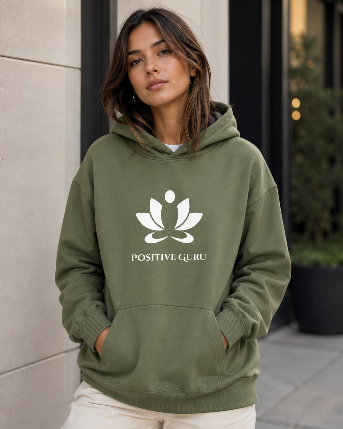 Seventh Chakra Hoodie Military Green | [ Classic Fit]