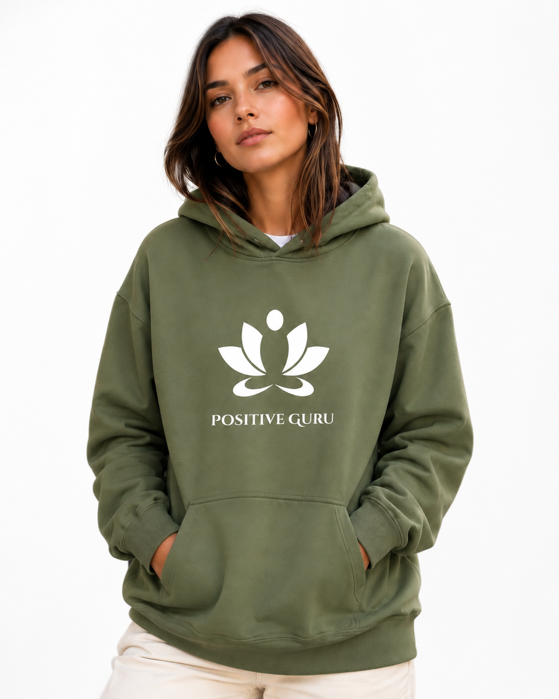 Seventh Chakra Hoodie Military Green | [ Classic Fit]