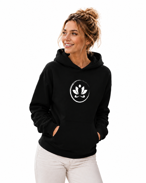 From the Heart Oversized Hoodie Black | [ Relaxed Fit]