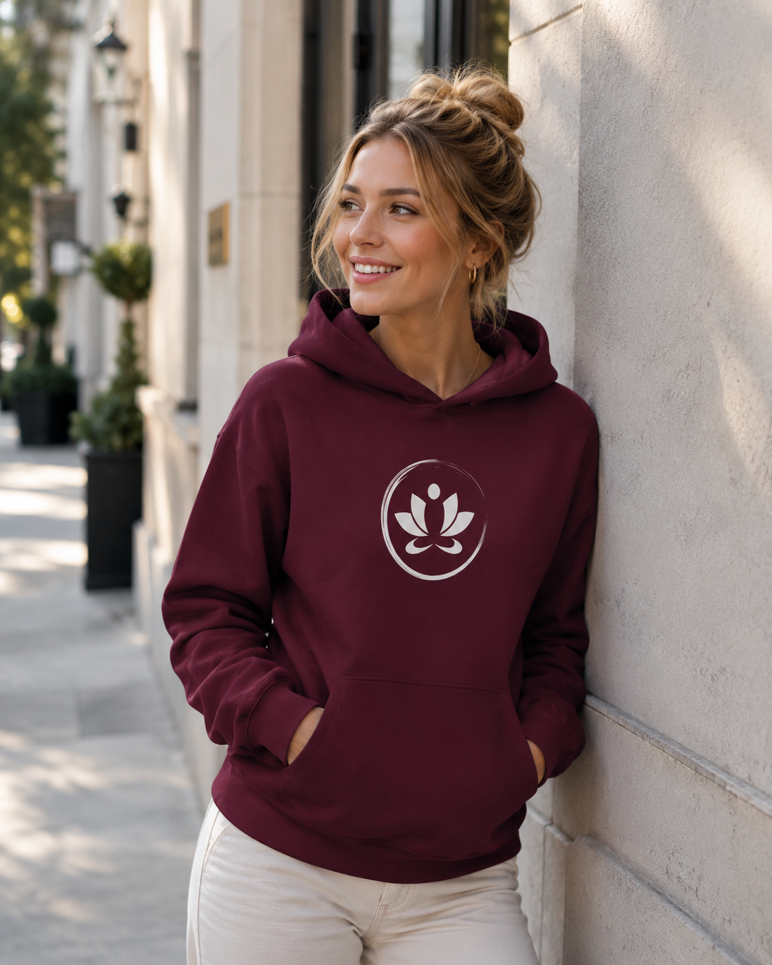 From the Heart Oversized Hoodie Maroon | [ Relaxed Fit]