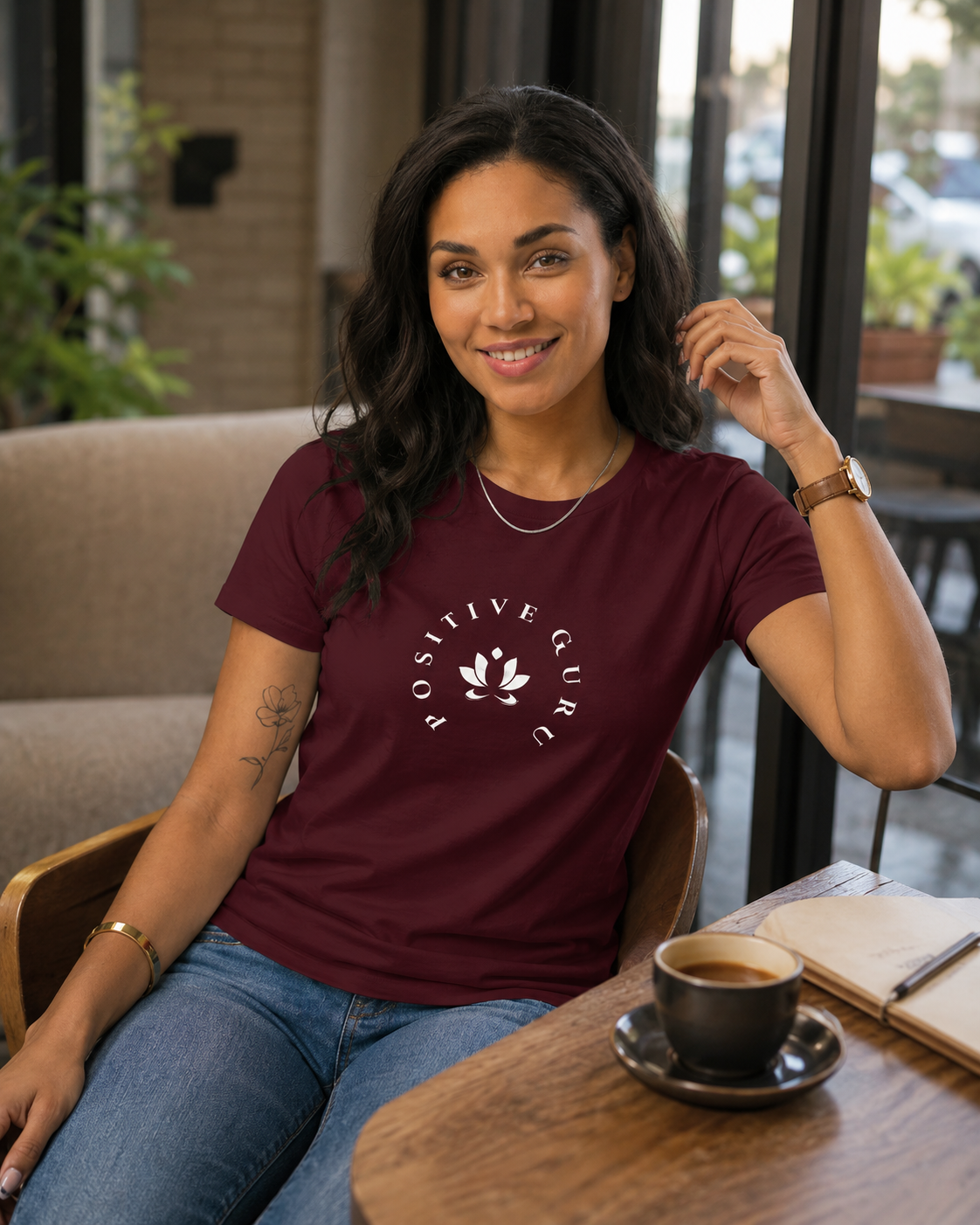 Manifesto Tee Maroon | [ Classic Fit]