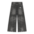 Women’s Vintage Wash Wide Leg Denim Jeans