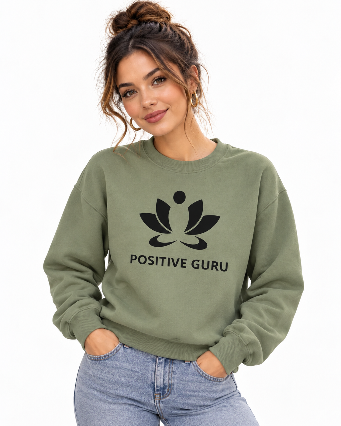 (LIMITED BLACK) Seventh Chakra Essential Sweatshirt Military Green
