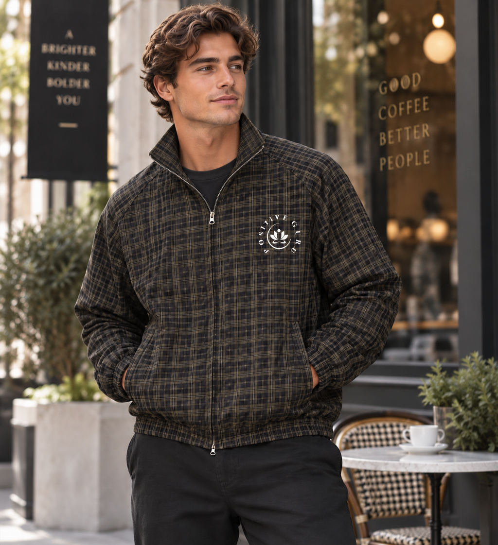 Manifesto Plaid Full-Zip Track Jacket