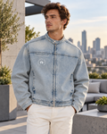 Manifesto Vintage Wash Zip Denim Jacket