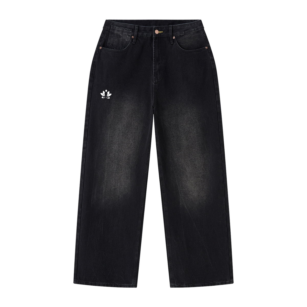 Men's Vintage Wash Wide Leg Jeans