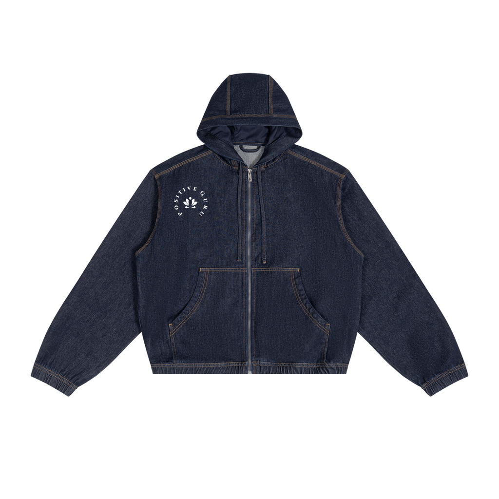Manifesto Boxy Vintage Wash Hooded Denim Jacket