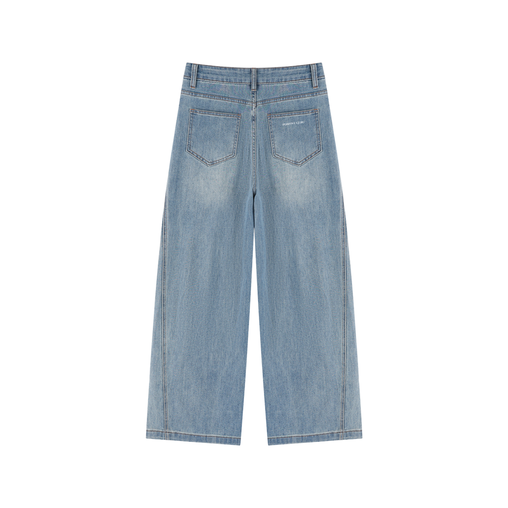 Women’s Vintage Wash High Rise Wide Leg Jeans