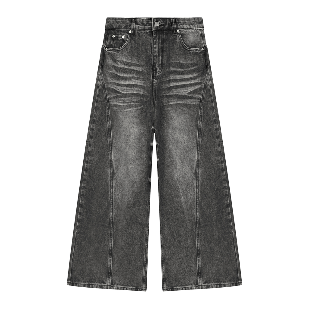Women’s Vintage Wash Wide Leg Denim Jeans