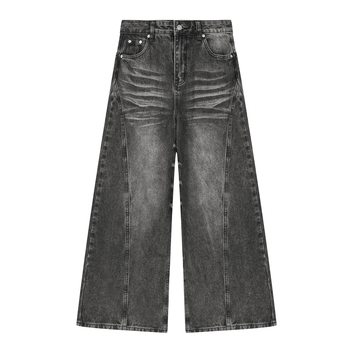 Women’s Vintage Wash Wide Leg Denim Jeans