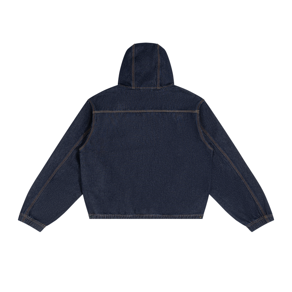 Manifesto Boxy Vintage Wash Hooded Denim Jacket