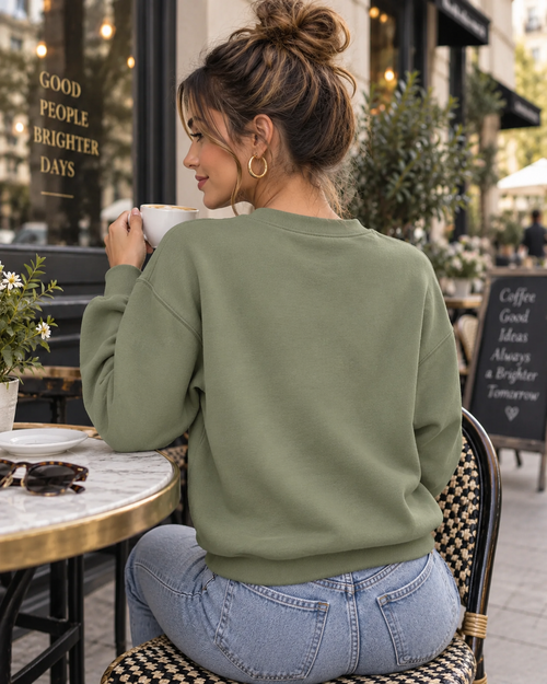 (LIMITED BLACK) Seventh Chakra Essential Sweatshirt Military Green