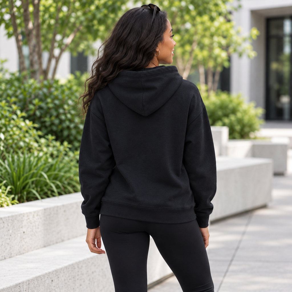 Women's Manifesto Essential Heavyweight Hoodie - Black